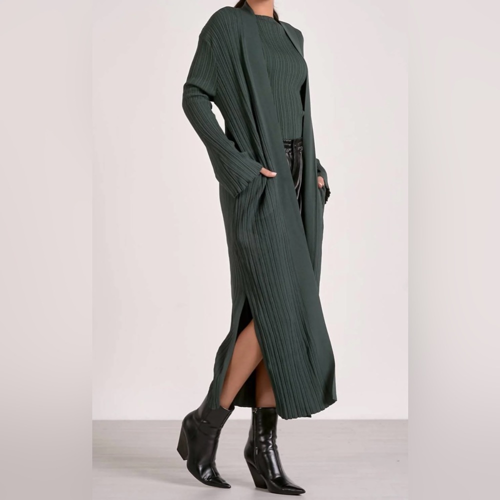Elan Ribbed Duster Cardigan - Picture 2 of 3